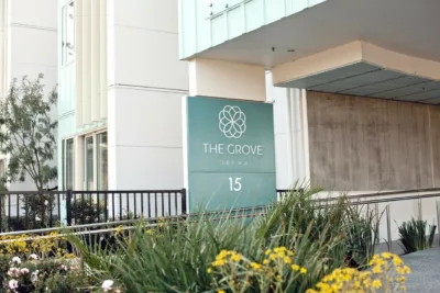 The grove front entrance